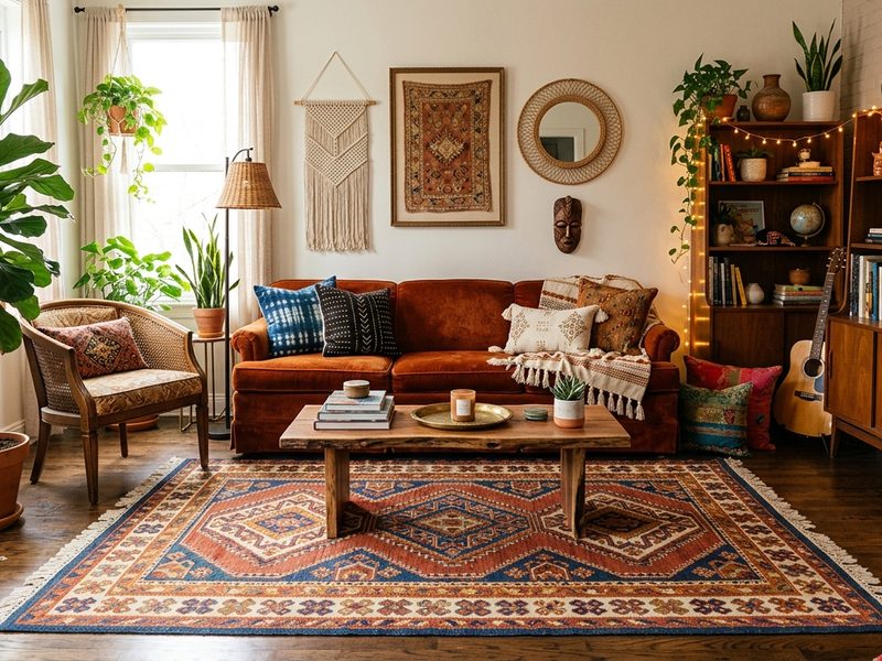 Kilim flatweave pattern